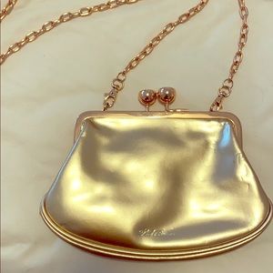 Ted Baker patent leather shimmery beige purse